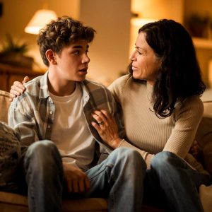 حمایت مادر از پسر نوجوان